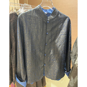 上衣秋款 国风复古双面穿薄款 新中式 100%桑蚕丝香云纱龟裂纹外套