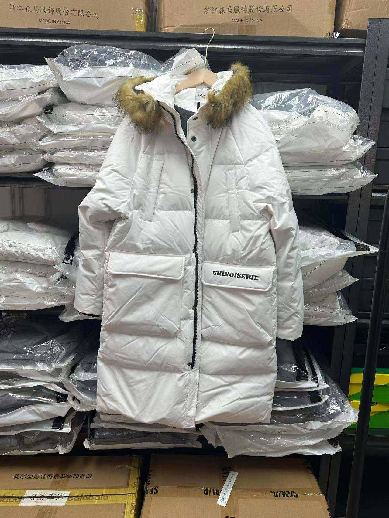 特价处理 85白鸭绒羽绒服男女同款中长款韩版宽松加厚连帽外套潮