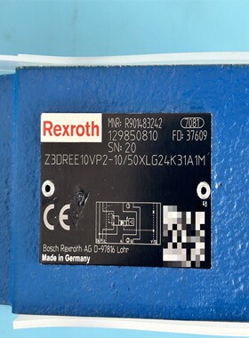 R901483242 Z3DREE10VP2-1X/50XLG24K31A1M力士乐比例减压阀