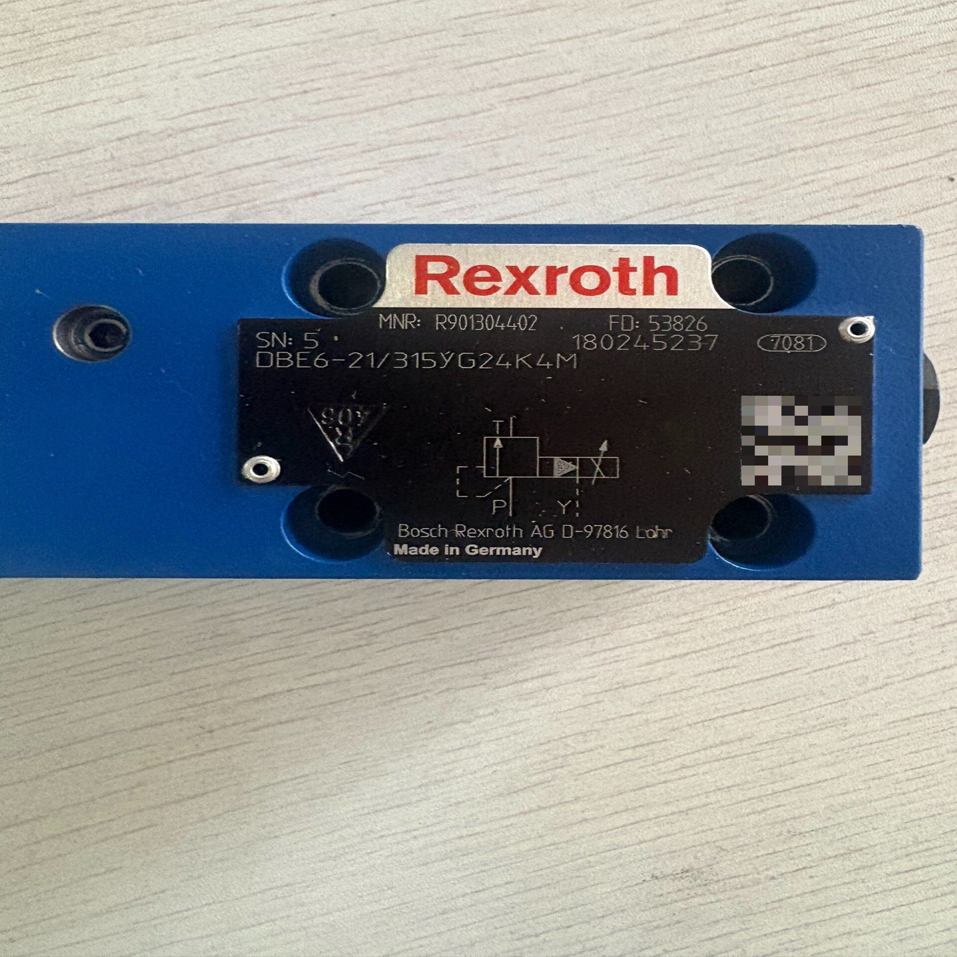 力士乐比例溢流阀DBE6-21/315YG24K4M  R901304402