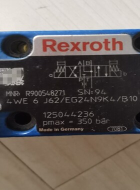 Rexroth力士乐R900548271 4WE6J6X/EG24N9K4/B10全新正品现货