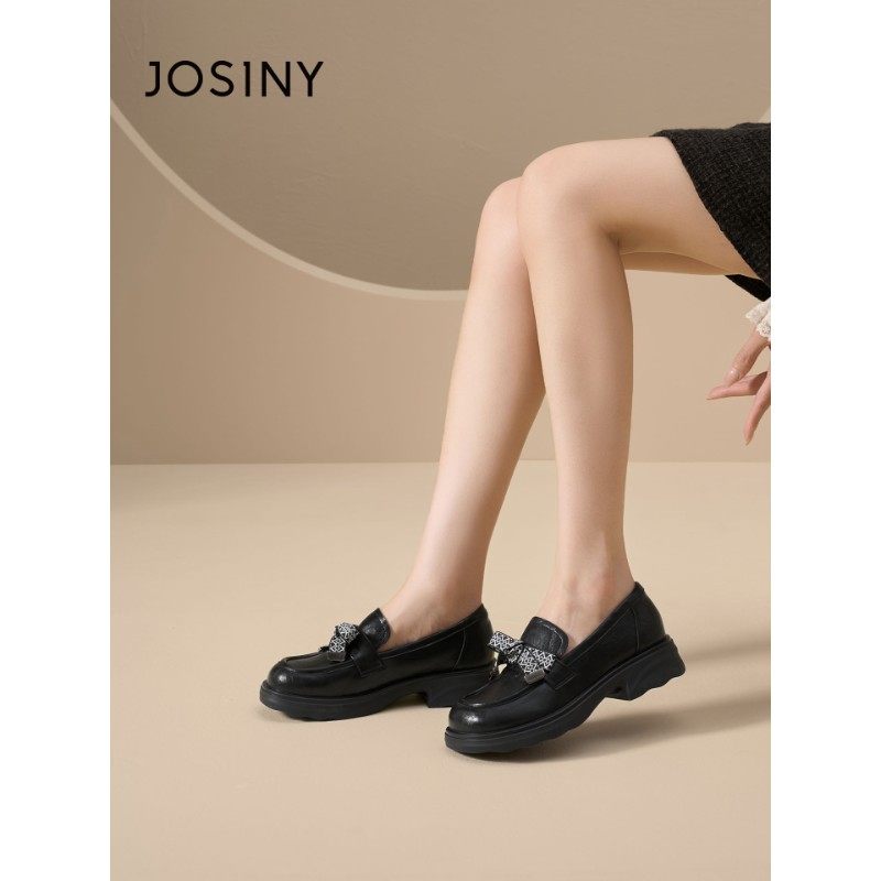 卓诗尼2026春季新款粗跟小皮鞋时尚舒适单鞋潮流英伦风复古乐福鞋,女鞋,乐福鞋（豆豆鞋）,淘宝优惠券,粉丝福利购,淘宝优惠卷