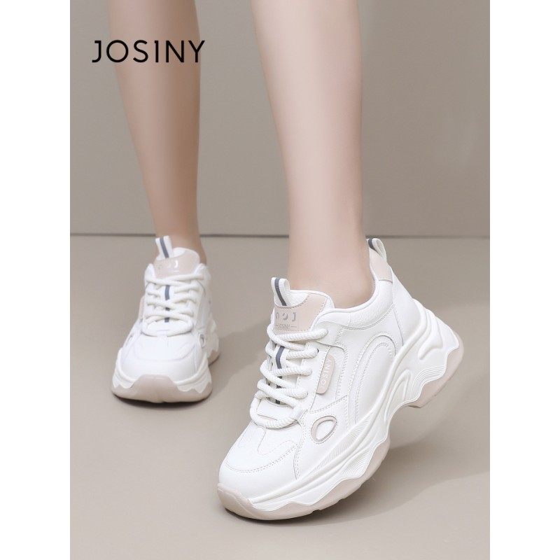 卓诗尼2026春季新款厚底老爹鞋女显瘦休闲鞋时尚小个子舒适运动鞋