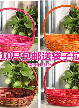水果篮藤编礼品篮子手提篮果篮竹篮花篮送礼鸡蛋篮采摘篮小篮子