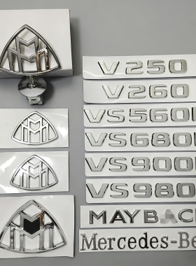 适用于奔驰V250改装升级V260L V300L字标V220d进口柴油版车尾车贴