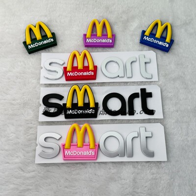 适用奔驰精灵#1斯玛特smart尾标麦当劳个性尾标车标字母标贴车贴
