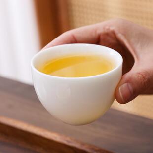 80ml大号红茶岩茶茶杯羊脂玉瓷喝茶杯功夫茶具陶瓷品茗杯白瓷单杯