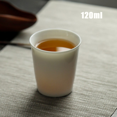 L羊脂玉白瓷主人杯品茗杯