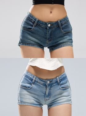 kilonova欧美辣妹低腰丰胯牛仔短裤女夏季修身性感显腿长包臀热裤