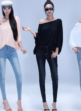 Kilonova大圆领蝙蝠袖斗篷垂感上衣慵懒风宽松中长款百搭松弛T恤