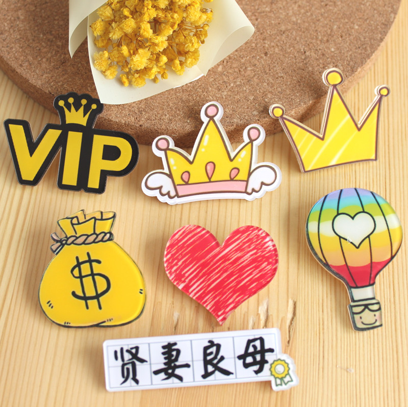 皇冠VIP热气球钱包红心贵宾尊贵标志包包徽章胸针
