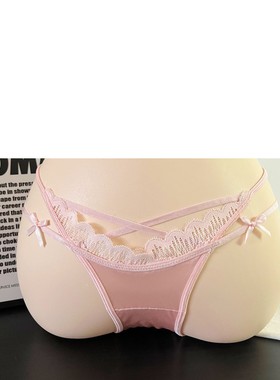 法式透气镂空细带内裤蕾丝纯欲粉色性感黑色女士内裤舒适三角裤头