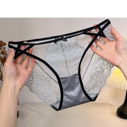 2026新品三角内裤透气舒适纯欲裤衩薄款透视性感蕾丝女士轻奢网纱