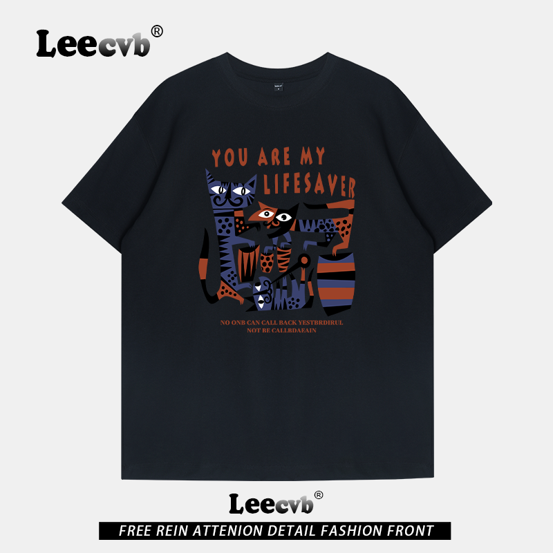 【品牌专区】LEEcvb官方潮牌图案纯棉短袖t恤男女同款联名上衣夏