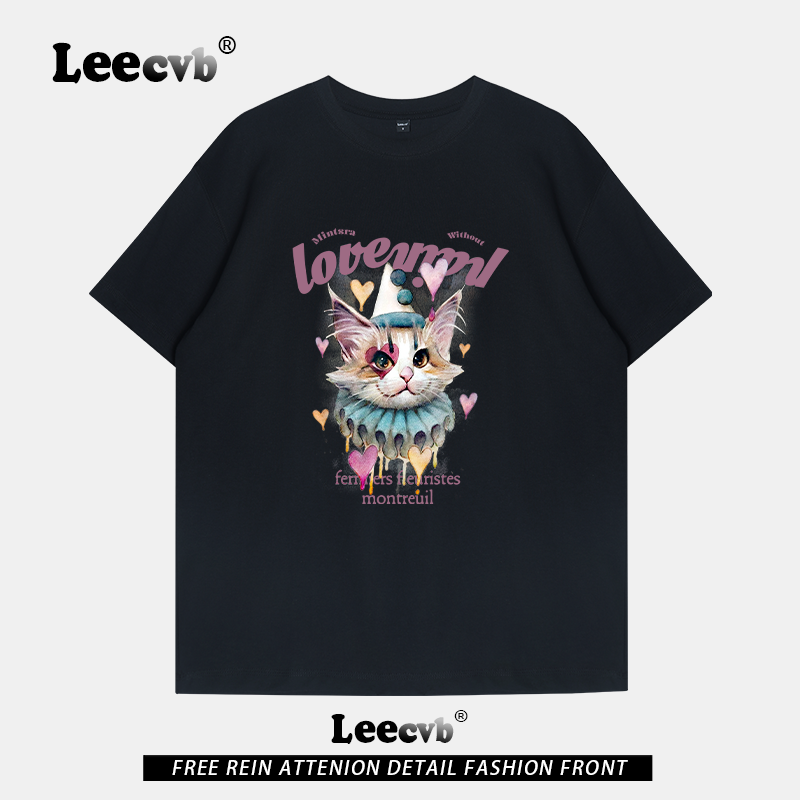 【奥莱正品】LEEcvb官方潮牌图案纯棉短袖t恤男女同款联名上衣夏