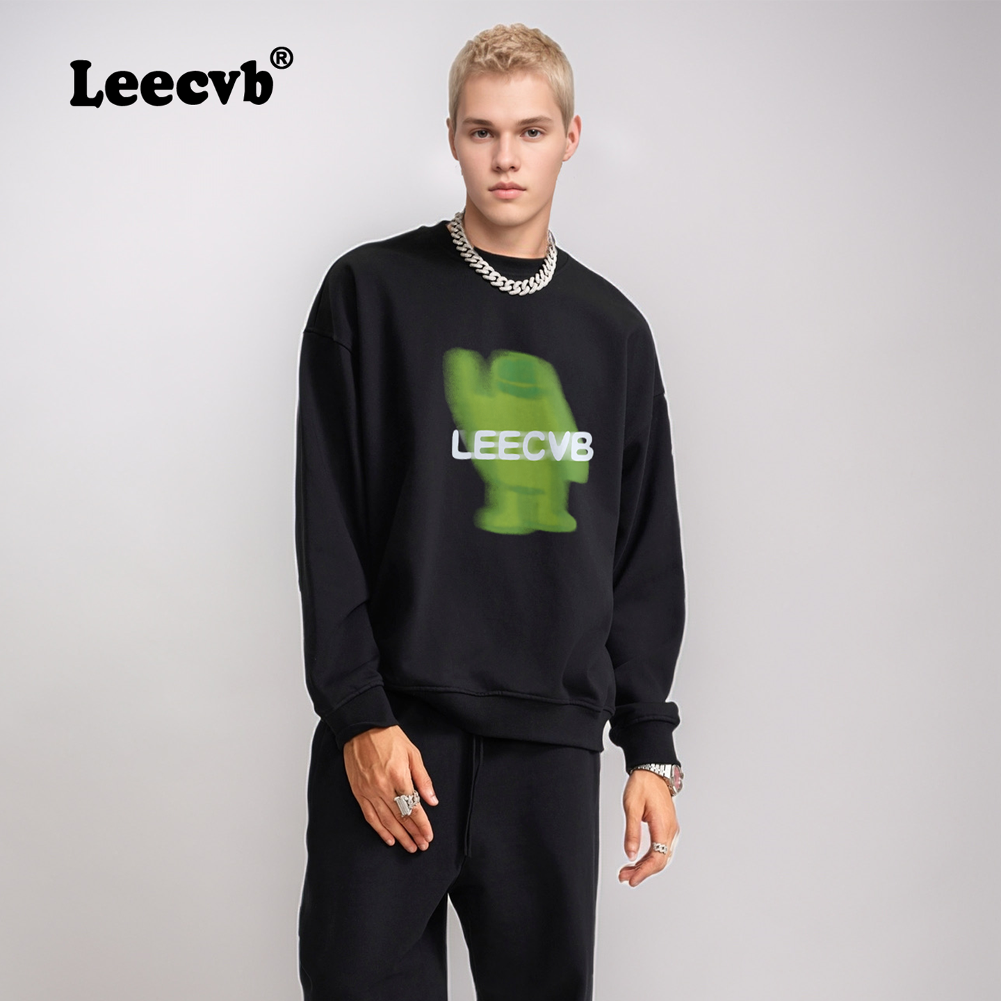 Leecvb官方联名潮牌卫衣男女同款时尚流行情侣装2025新款秋冬上衣
