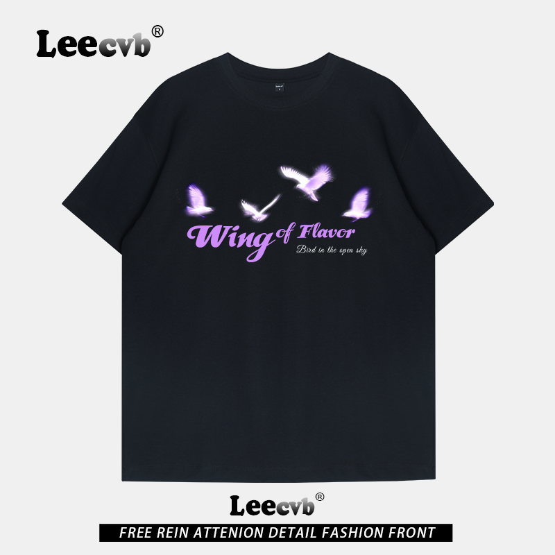 【免税渠道】LEEcvb官方潮牌图案纯棉短袖t恤男女同款联名上衣夏