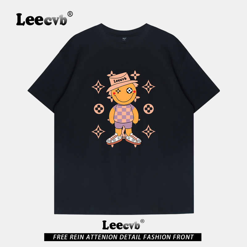 【免税渠道】LEEcvb官方潮牌图案纯棉短袖t恤男女同款联名上衣夏