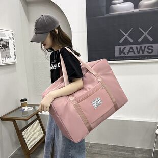 H短途旅行包女大容量轻便手提女士收纳包行李袋特大号衣物棉被kk