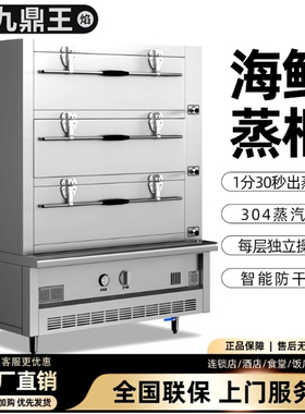 九鼎王三门海鲜蒸柜商用电蒸燃气