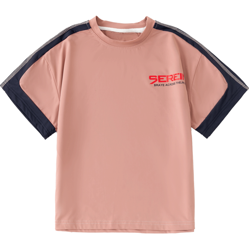 小象汉姆男童短袖T恤夏天皮肤衣轻薄夏装中大童运动衫上衣