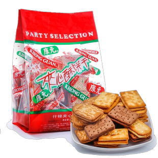 康元夹心酥夹心饼干1kg多口味量贩集合独立包装家庭装营养早餐