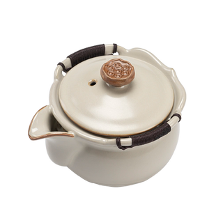 唐丰汝窑盖碗茶杯单个高档泡茶壶手抓壶茶具茶壶单壶一人泡茶杯