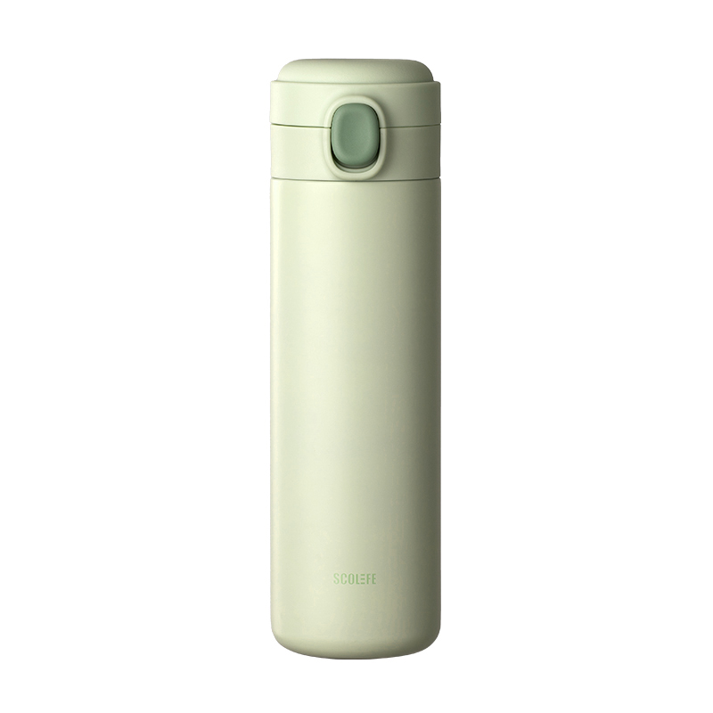 智造生活弹盖锁扣保温杯绿色450ml