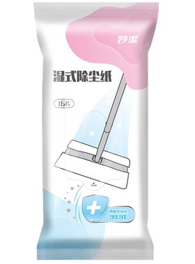妙洁静电除尘拖湿巾抑菌15片