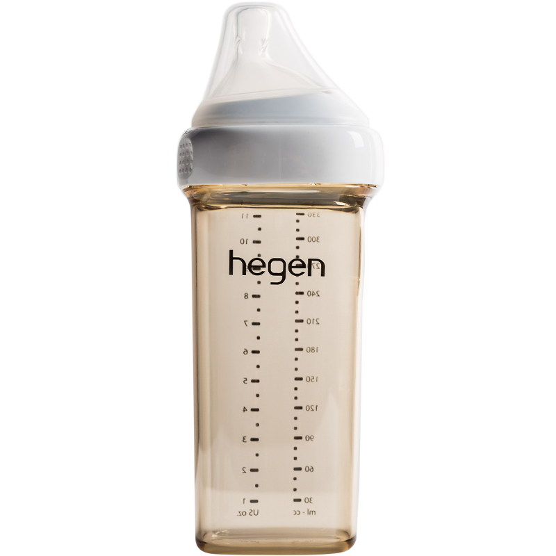 Hegen新生婴儿宽口径330ml奶瓶PPSU大宝宝仿母乳奶嘴防呛防胀耐摔