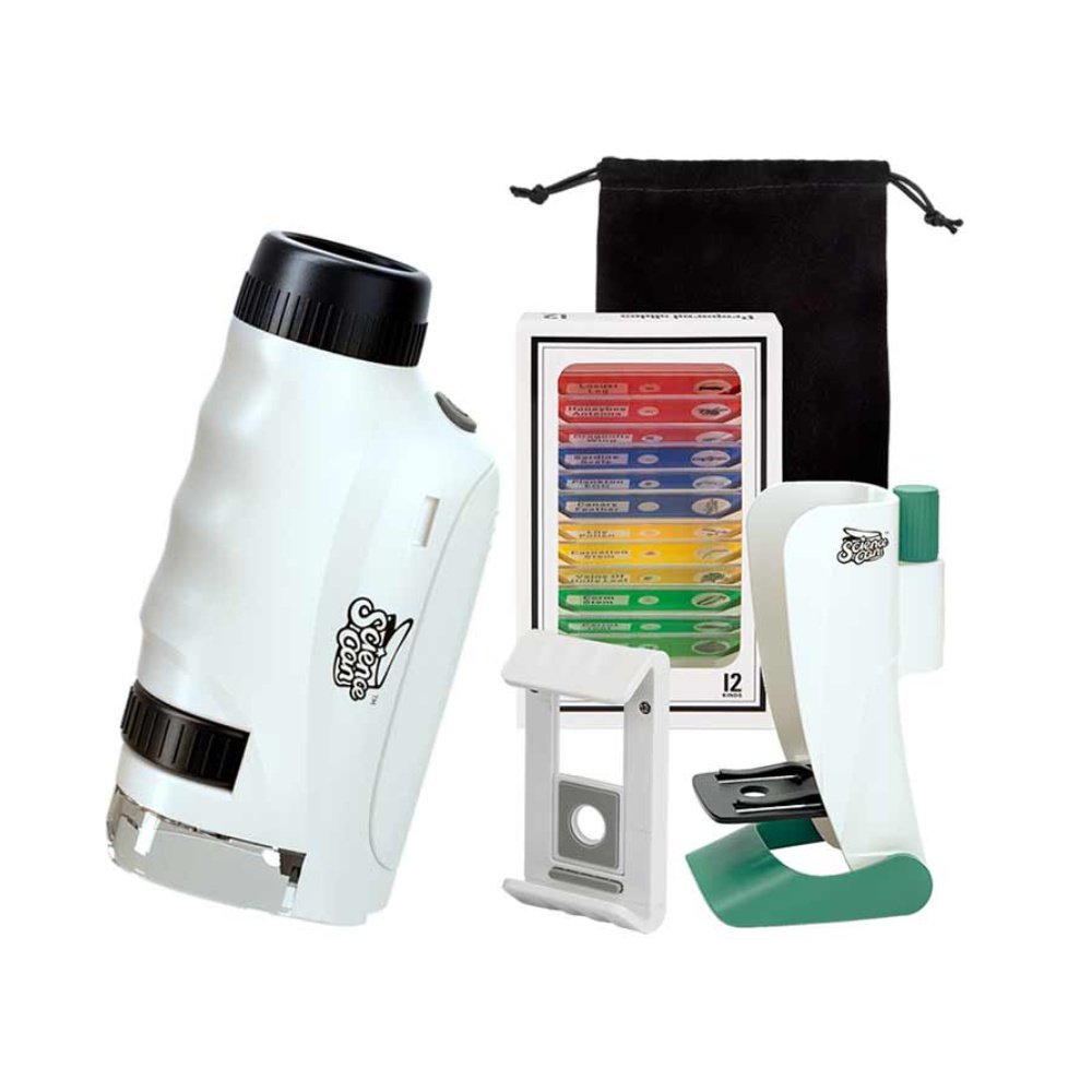 과학 통조림 초등 및 중등 학교 학생 휴대용 고급 현미경 3-IN-1 과학 실험 장난감 생일 선물 1 상자