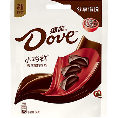 德芙小巧粒香浓黑巧克力