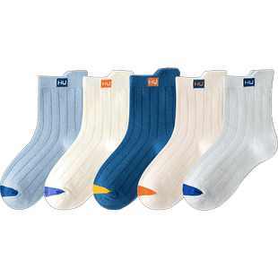 拉夏莉亚大童袜子高纯棉男童袜学生运动袜女大童儿童潮袜男春秋冬