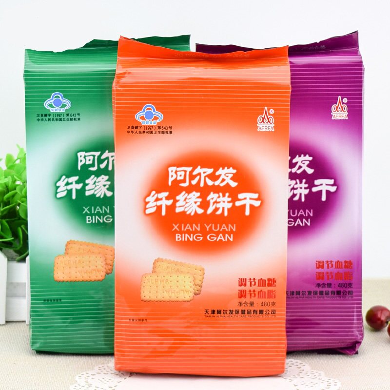 阿尔发纤缘饼干糕点食品480克/袋好吃的零食包邮休闲美食小吃