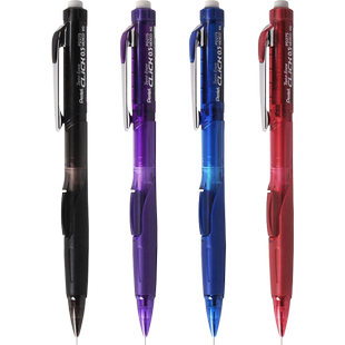 Pentel派通0.5mm侧按自动铅笔 学生绘图活动铅笔带伸缩橡皮PD275T