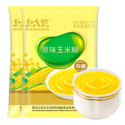 北大荒原味玉米糊375g×2袋早餐