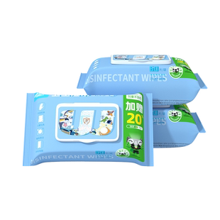 稳健75%酒精消毒湿巾家用乙醇湿巾皮肤清洁消毒抑菌大包60抽*3包