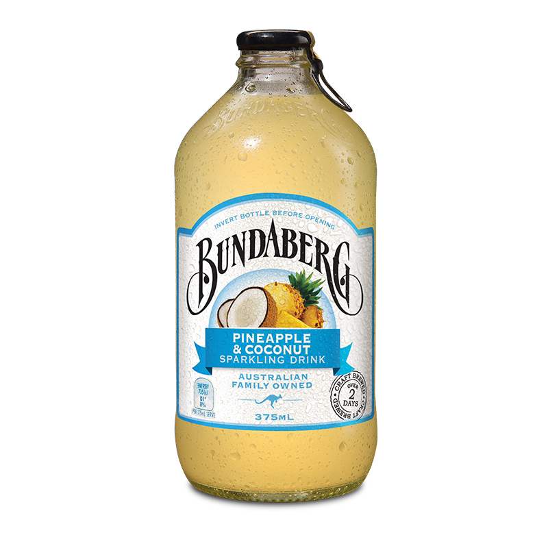 Bundaberg宾得宝澳洲进口菠萝椰子果汁汽水375ml气泡水饮料