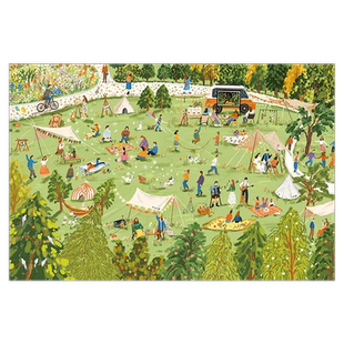 猫的天空之城 功夫熊猫 治愈解压动漫动物风景拼图玩具