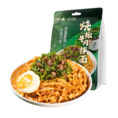 有你一面烧椒牛肉拌面182g×4袋