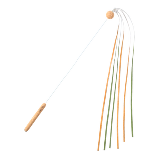 福丸长流苏软木逗猫棒耐咬猫咪玩具自嗨解闷神器带铃铛猫咪用品