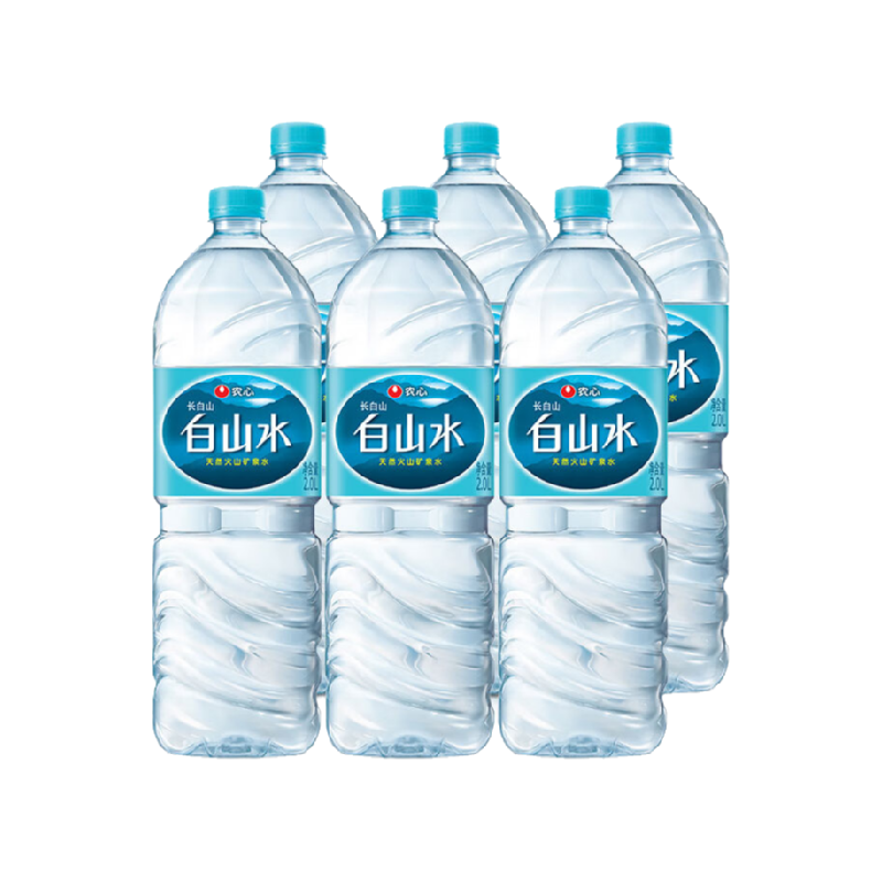 白山水 长白山2L*6瓶*2箱天然矿泉水农心饮用水大容量瓶装泡茶水