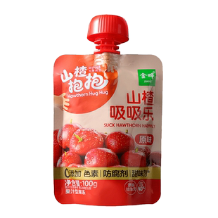 金晔山楂可吸果冻100g*6袋独立包装添加益生元口感细腻酸甜零食