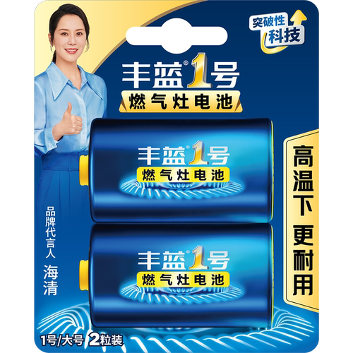 南孚丰蓝1号燃气灶电池2粒装一号大电池R20碳性煤气灶热水器专用