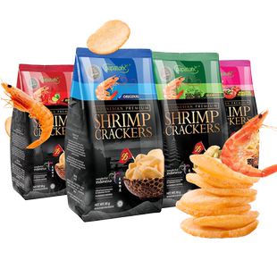 印尼啪啪通网红休闲追剧零食特产小吃膨化怀旧鲜海虾片薯片4包