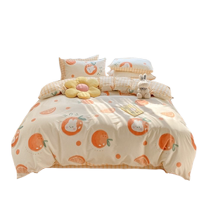 无印良品纯棉被套单件100全棉150x200x230cm床单被罩1.5单人被单4