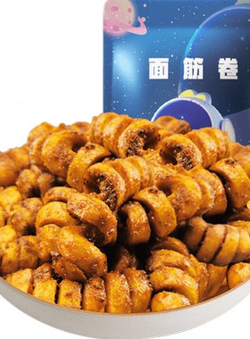 周小伴烧烤味面筋卷辣条零食160g
