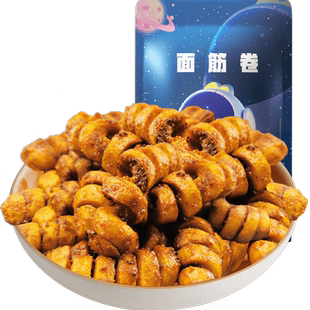 周黑鸭周小伴豆干零食烧烤味面筋卷160g×1袋网红辣条麻辣小吃