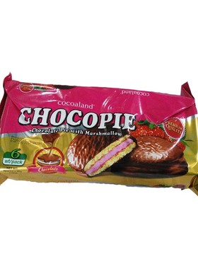 cocoaland巧克力零食派(草莓味) 150g/袋早餐面包小吃休闲食品