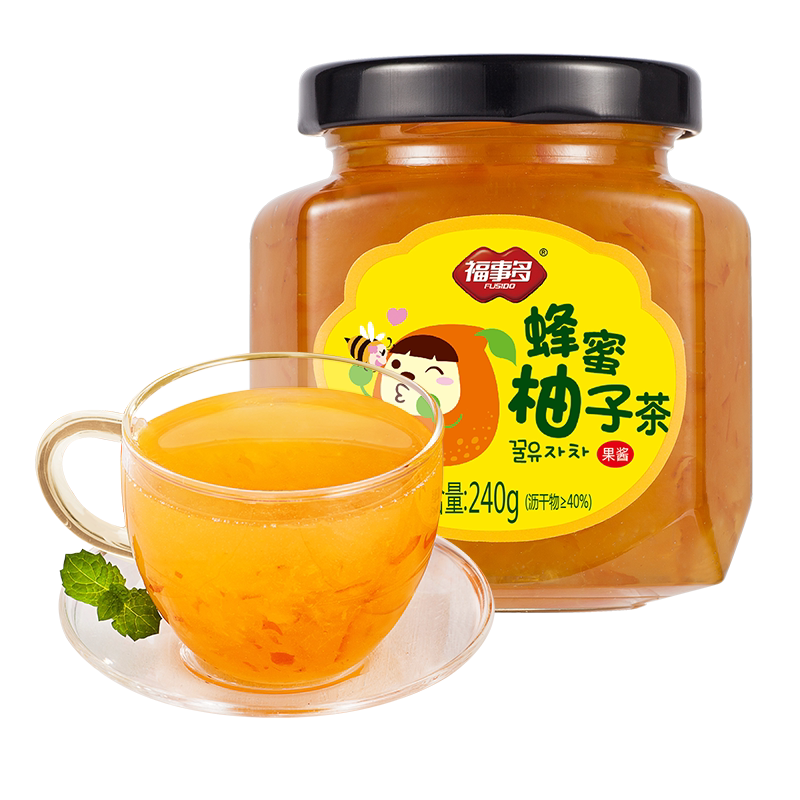 包邮福事多蜂蜜柚子茶冲饮的冲泡饮品水果茶酱柚子花果饮料